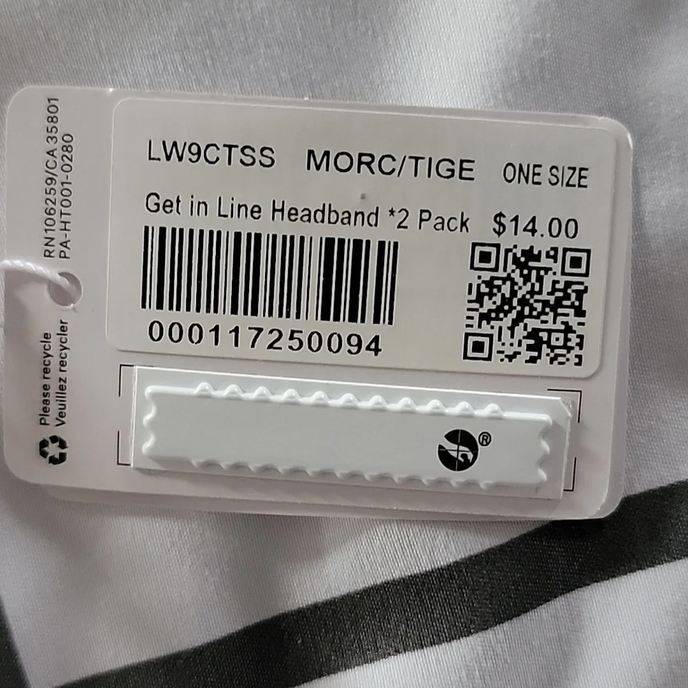 NWT Lululemon Get in Line Headband 3 set of 2 Pack - 6 total